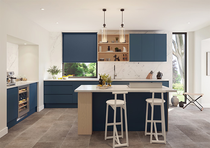 Roma (FR), Dark Blue - Twist&Fit Roller Blind - Image 8